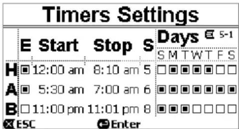 DAB E.Swim 150 M - Timer Settings - 1