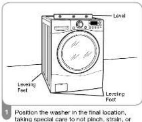 LG WM3988HWA - LEVELING THE WASHER - 1