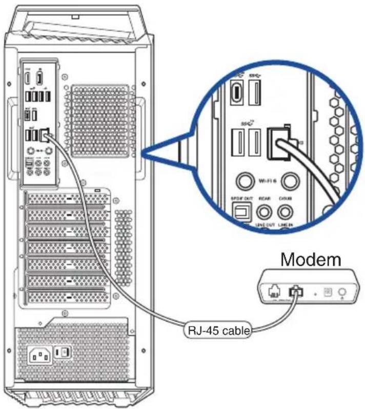 ASUS G15CF - Connexion via un modem cable/DSL - 2