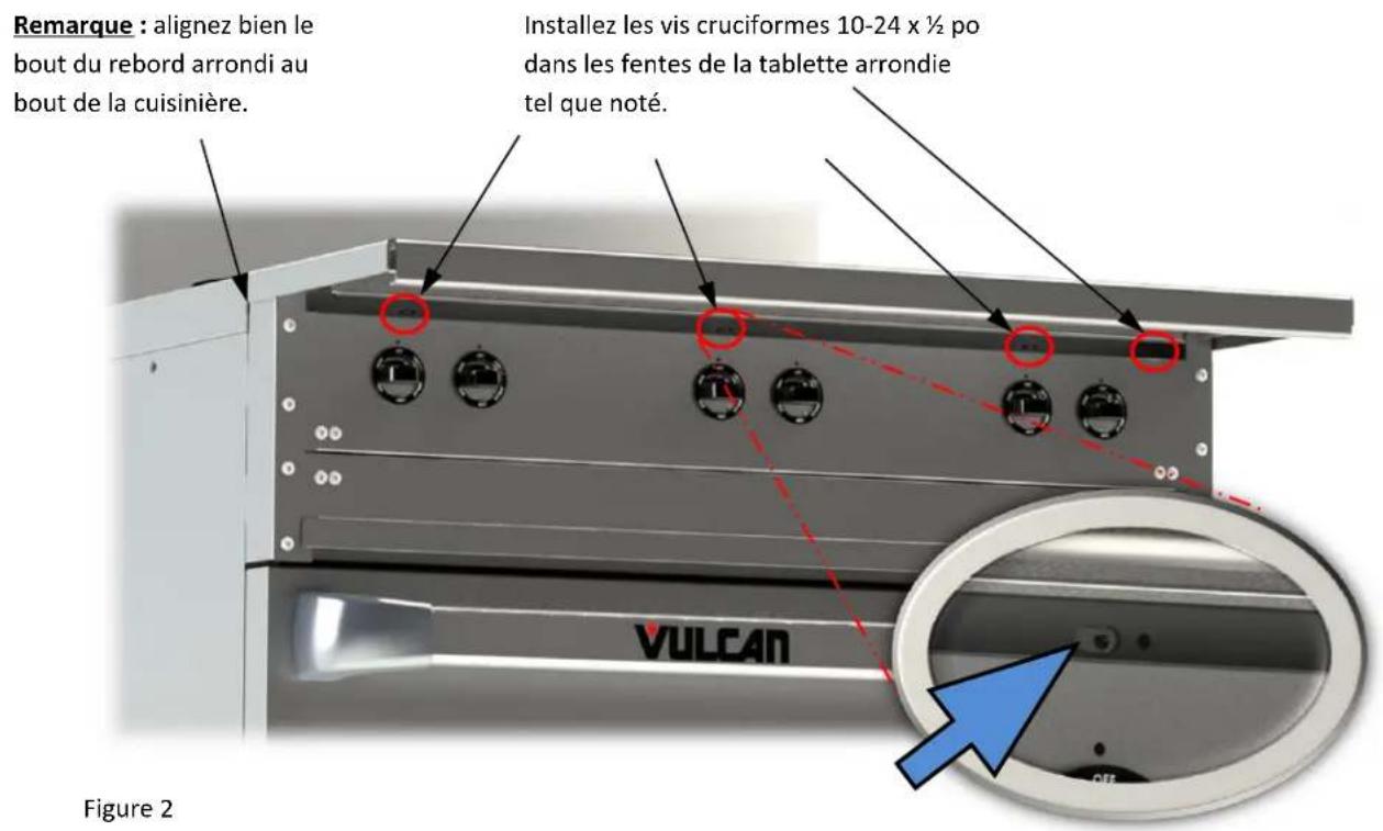 Vulcan EV36S - INSTALLATION DE L'ACCESSORIES REBORD AVANT ARRONDI - 2