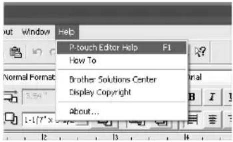 BROTHER PTouch RL700S - View Help - 1
