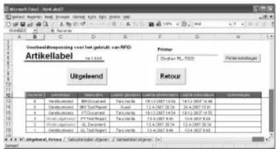 BROTHER PTouch RL700S - Verstrekken van de RFID-labels Lezen van de RFID-labels - 3
