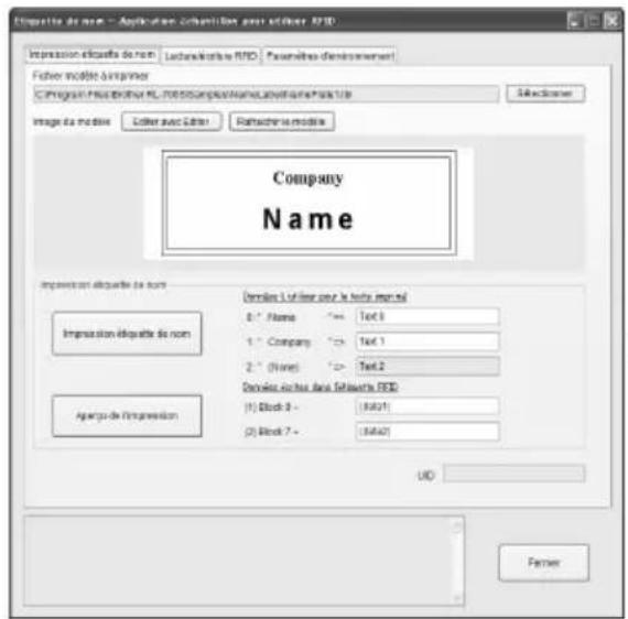 BROTHER PTouch RL700S - ■ Etiquette de nom - 1