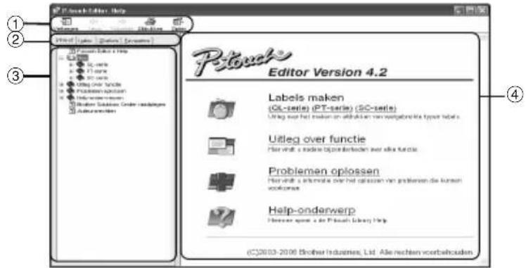 BROTHER PTouch RL700S - P-touch Editor Help weergeven. - 1