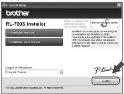 BROTHER PTouch RL700S - Cliquez sur Quitter. - 1