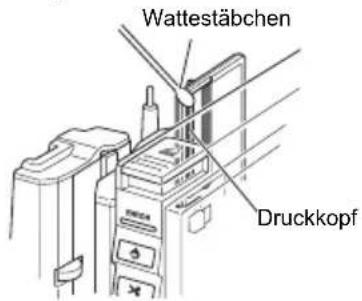 Wattestäbchen Druckkopf