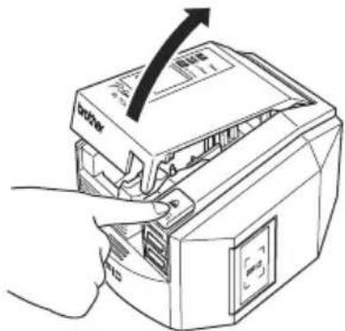 BROTHER PTouch RL700S - Press the Open Cover button to open the cover of the printer. - 1
