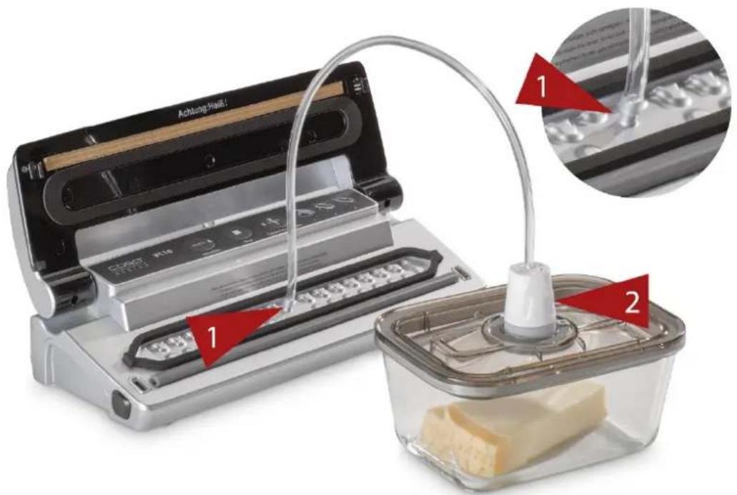 CASO VacuBoxx EcoSet - Mise sous vide avec un équipement à vide - 1