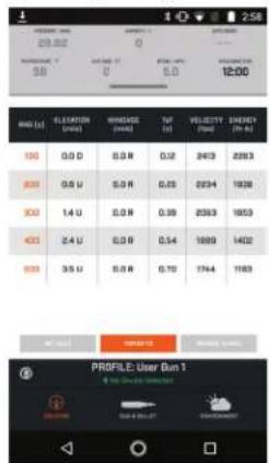 BUSHNELL Nitro 1800 - UTILISATION DE L'APPLICATION BUSHNELL BALLISTIC POUR TELLECHARGER VOS DONNNEES DE CHARGEMENT DE MUNITIONS (NITRO EN MODE AbU) - 12