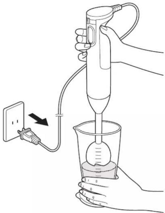 PANASONIC MXSS1 - Insérez le mélangeur dans le gobelet et enfoncez le bouton d'alimentation pour commencer. - 2
