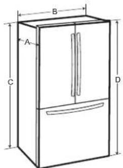 LG LRYXS3106D - Dimensions and Clearances - 1