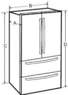 LG LRYXS3106D - Dimensions and Clearances - 3