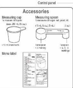 PANASONIC SDYR2500 - Accessories/Parts Identification - 4