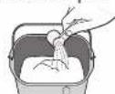PANASONIC SDYR2500 - Place the measured ingredients in the bread pan - 1