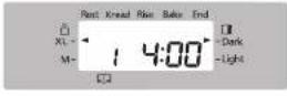 PANASONIC SDYR2500 - Choose a bake menu. (The display shows when menu "1" is - 2