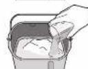 PANASONIC SDYR2500 - Place the measured ingredients in the bread pan - 2