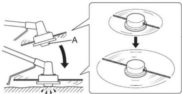 Shindaiwa C280TS - Adjusting nylon line - 1