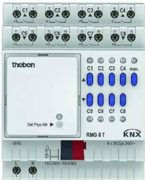 THEBEN RM 8 T KNX - Manuel KNX   Actionneurs de la série MIX2   RMG 8 T / RME 8 T et   de la série   FIX1 RM 8 T   FIX2 RM 16 T - 1