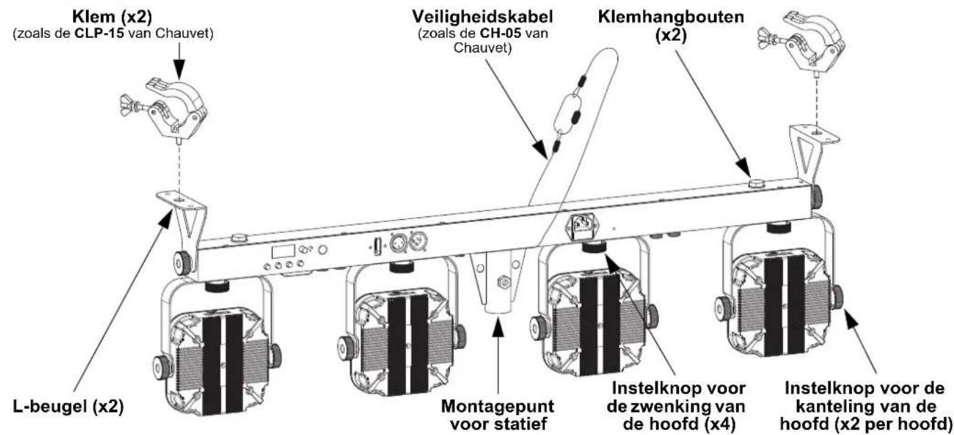 Chauvet 4BAR LT QuadBT ILS - Montagediagram - 1