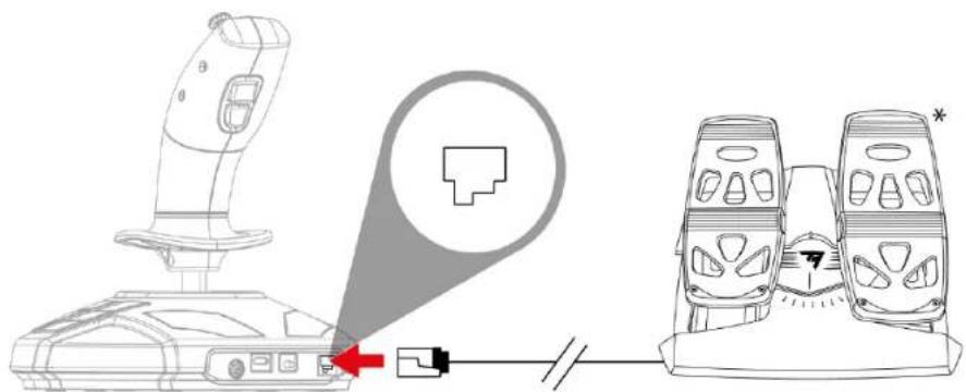 THRUSTMASTER SimTask FarmStick - 安装 TFRP 方向舵** - 2