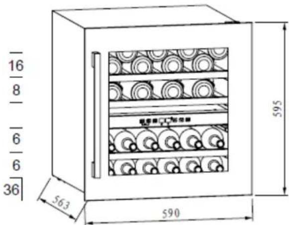 NODOR NorCare V36 BK - Armazenamento de vinho - 1
