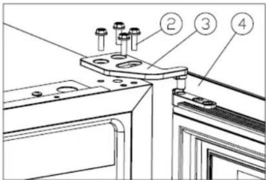 NODOR NorCare V36 BK - Cambio del lado de aperture de la puerta - 1