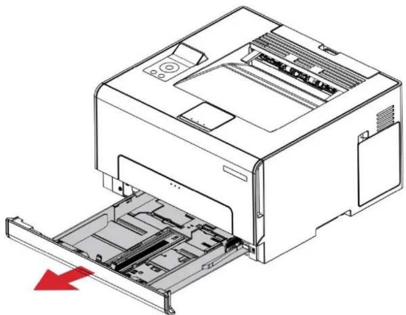 PANTUM CP2100DW - Le papier est coincé dans le plateau d'alimentation standard - 1