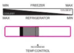 CANDY D11GCE7175T - Freezer temperature adjustment - 3