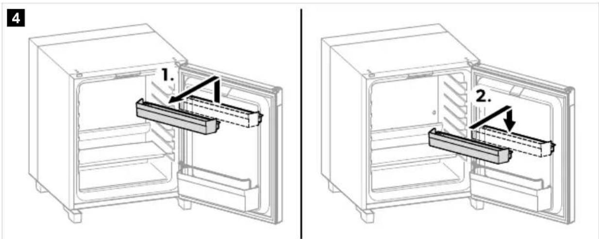 DOMETIC HiPro Care A30SFS - Colocacion de la repisa de puerta - 1