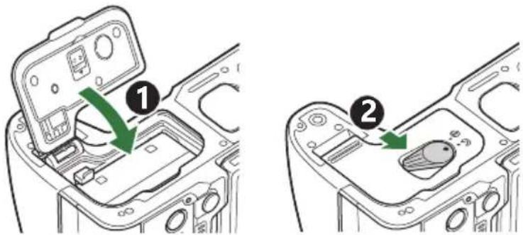 OM SYSTEM OM1 Mark II - Insertion de la batterie - 4