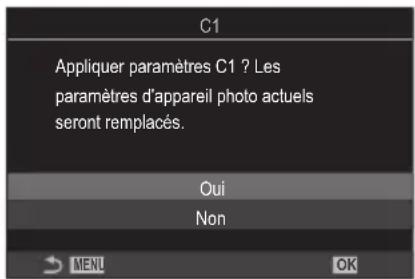 OM SYSTEM OM1 Mark II - Rappeler des paramètres enregistrés - 4