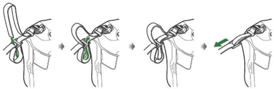 OM SYSTEM OM1 Mark II - Comment fixer la sangle - 3