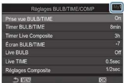 OM SYSTEM OM1 Mark II - Ajout déléments à « My menu » - 4