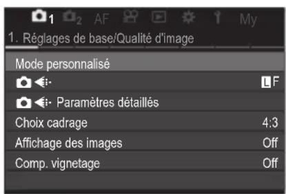 OM SYSTEM OM1 Mark II - Rappeler des paramètres enregistrés - 1