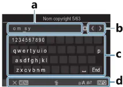 OM SYSTEM OM1 Mark II - Saisie des caractères - 1