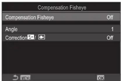 OM SYSTEM OM1 Mark II - Activation de Compensation Fisheye - 1