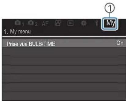 OM SYSTEM OM1 Mark II - Ajout déléments à « My menu » - 5