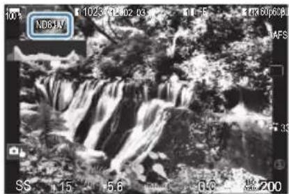 OM SYSTEM OM1 Mark II - Appuyez sur le bouton MENU pour fermer l'écran de réglage Visu direct contrôle ND et revenir à l'écran shooting. - 1