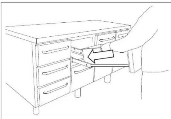 GRAM GASTRO K 2207 CSG A DL2D2D2D L2 - Cleaning of counters with drawers: - 3