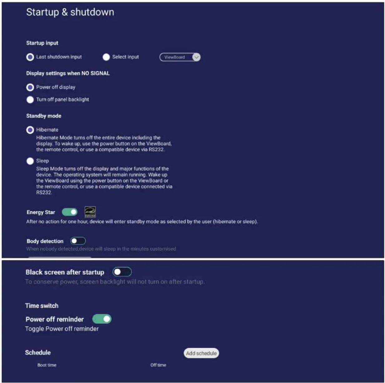 VIEWSONIC 65505 - Startup & Shutdown (Démarrage et arrêt) - 1