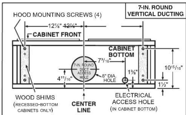 Venmar Bistro VBLDF130SS - Standard Installation (without EZ1 brackets) - 3