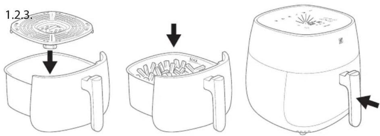 Zwilling AIRFRYER - Llenar el recipiente freidor el recipiente freidor - 1