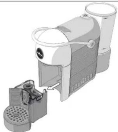 Lavazza A Modo Mio Jolie Evo - REINIGUNG DES BEHÄLTERS FÜR VERBRAUCHTE KAPSELN UND DES TROPFENFANGERBEHÄLTERS - 1