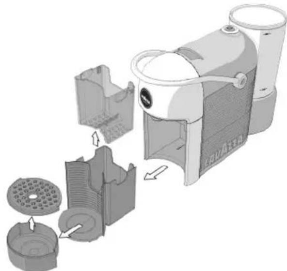 Lavazza A Modo Mio Jolie Evo - LIMPIEZA DEL CAJON DE RECOGIDA DE CAPSULAS USADAS Y CAJON DE RECOGIDA DE GOTAS - 4