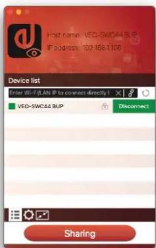 Ecler VEOSWC44TU - - Demarrage et fonctionnement de l'application VEOShare - 2