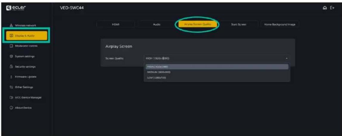 Ecler VEOSWC44TU - Airplay Screen Quality (qualité d'image Airplay) - 1