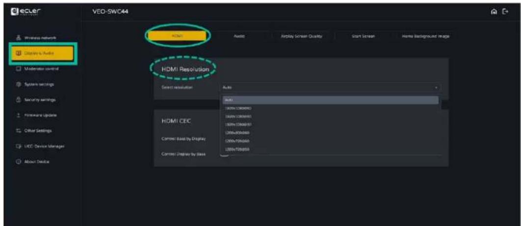 Ecler VEOSWC44TU - HDMI Resolution (resolution HDMI) - 1