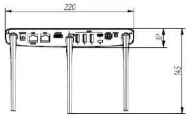 Ecler VEOSWC44TU - Schéma avec cotes - 2