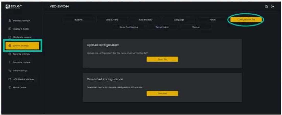 Ecler VEOSWC44TU - Configuration File (fichier de configuration) - 1