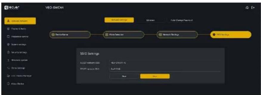 Ecler VEOSWC44TU - Configuration des modes reseau - 9